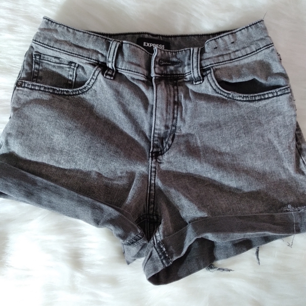 Express jean  shortie shorts black
